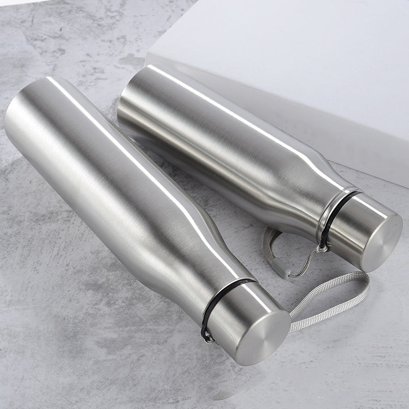 Stainless steel water bottle - Durable, leak-proof ordinary water cup - Not an insulated cup - Ideal choice for fitness enthusiasts - Suitable for gyms and outdoor activities - Perfect gift for athletes and fitness lovers, Wa