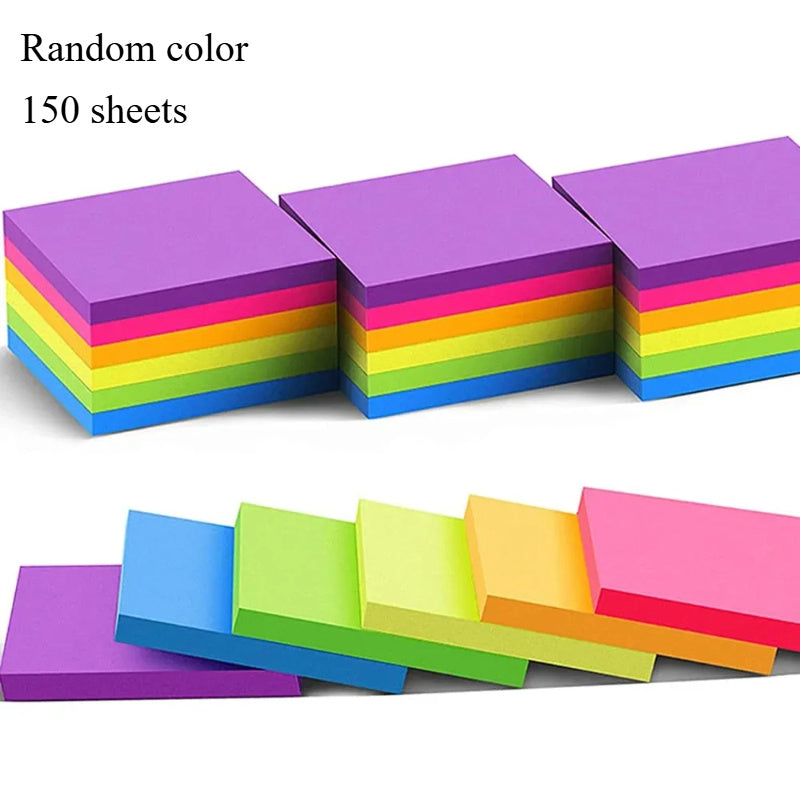 Colorful Index Sticky Notes - Vibrant Rainbow Design, Durable Paper, Perfect for Office & School Supplies, Notebooks, and Stationery Accessories, Notebooks for School, Sticky Note For School, Sticky Note Pad, Self-adhesive No