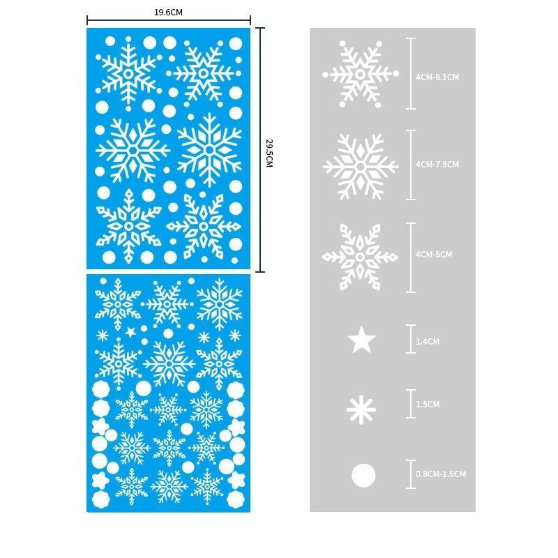 Christmas Decorations Snowman Elk Window Stickers