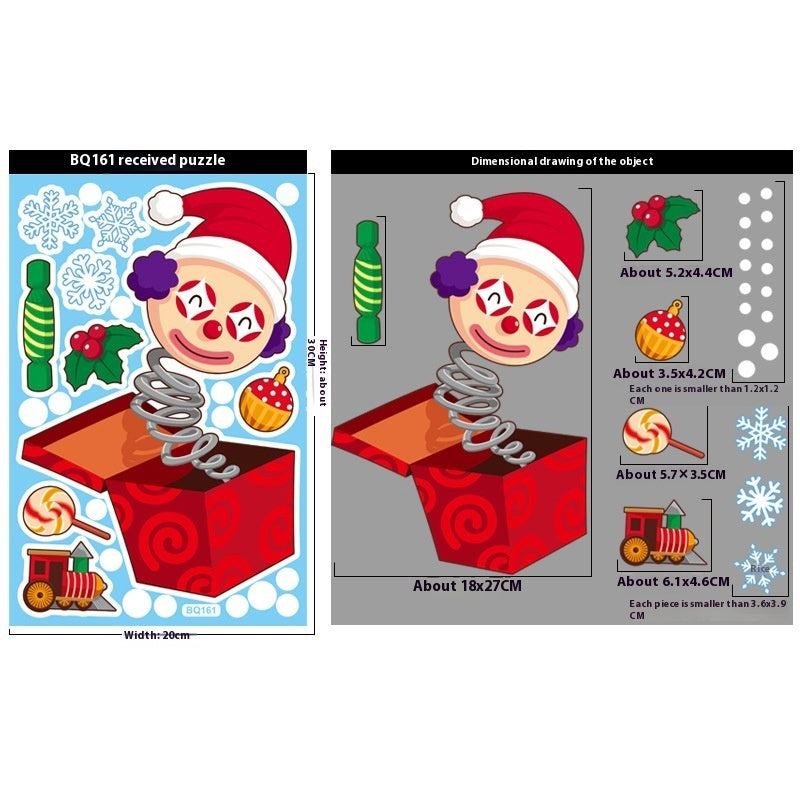 Christmas Decorations Snowman Elk Window Stickers